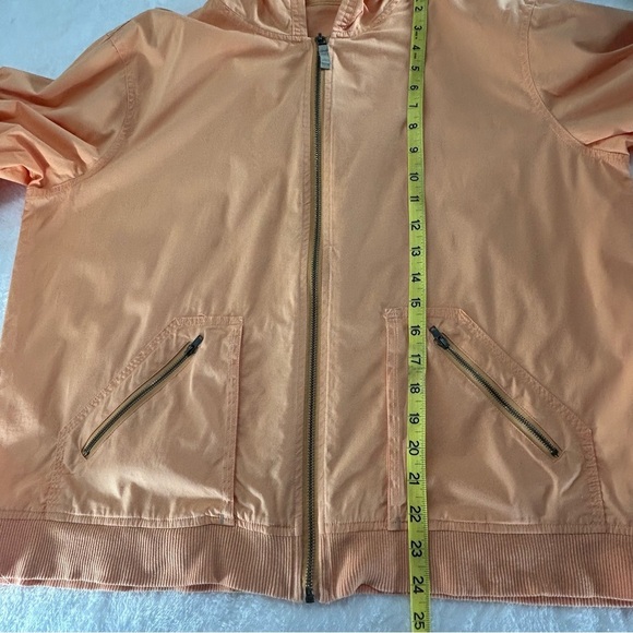 Coldwater Creek Apricot Hooded Zipper Fashionable Utility Jacket  Size L - Picture 7 of 9
